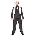 Gangster Boss Mens Fancy Dress 20s Mafia Pinstripe Anzug Erwachsene 1920er Jahre Kostüm