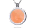 Morella Kette mit Anhänger Halskette roségold mit Chakren Scheibe 33 mm (2-tlg), Samtbeutel