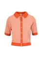 Blutsgeschwister Strickjacke - Petite Poloette - Strickshirt Damen - Polo Shirt - Feinstrickobertei