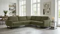 Home affaire Ecksofa Pinto, XXL, 250/290 cm, langer Schenkel, Ottomane, Cord, Chenille, Lederoptik, mit Keder, Metallfüße, Wellenunterfederung