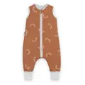 Ehrenkind Babyschlafsack Sommer Schlafsack mit Füßen, Bio-Baumwolle, 1 TOG (Standard by OEKO-TEX, 100% Bio-Baumwolle, Sommerschlafsack mit Beinen, 1.0 TOG), Schlafsack Baby, Baby Schlafsack orange 80 cm