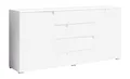 Sideboard Kommode Anrichte Mehrzweckschrank mit 4 Schubladen Weiß Hochglanz