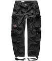 Surplus Raw Vintage Airborne Herren Cargo Hose, schwarz, L