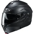 HJC C91N Solid Klapphelm, schwarz, Größe M für Männer