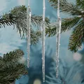 Weihnachtsbaumschmuck Eiszapfen gefrostet Anhänger Glas Weihnachtsdeko 3 Stück
