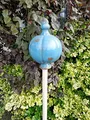 Manufaktur Lichtbogen Große Gartenkugel aus Keramik blau - Rosenkugel für den Garten