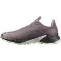 Salomon Alphacross 5 Gore-Tex Waterproof Women's Trail Running Shoes, Powerful Grip, Waterproof and Weatherproof, and Long Lasting Comfort, Moonscape, 8.5