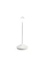 Zafferano, Pina, Wiederaufladbare und Kabellose Tischlampe mit Touch Control, Geeignet für den Innen- und Außenbereich, Dimmer, 2200-3000 K, Höhe 29 cm, Farbe Weiß