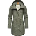 Ragwear Parka Canny stylische Übergangsjacke mit großer Kapuze grün S (36)