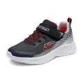 Skechers Unisex Kinder Microspec Ii Zovrix Sneakers,Sports Shoes, Black Textile Synthetic Silver Red Trim, 29 EU