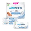 WaterWipes Sensitive+ Newborn & Baby Wipes, Feuchttücher für Neugeborene und Babys, 240 Stück (4 Packungen), 3-in-1-Reinigung, Pflege, Schutz, 99,9% Wasser, parfümfrei