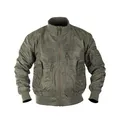 Mil-Tec US Tactical Fliegerjacke Herren • Taktische Bomberjacke mit Stehkragen • Winddichte Übergangsjacke für Frühling & Herbst • Robuste Pilotenjacke mit vielen Taschen & Patchflächen • Oliv, XXL