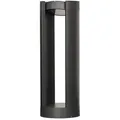 Lucande LED-Sockelleuchte Dylen, grau, Metall, 50cm, IP65 - Schwarz