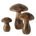 Dekoaufsteller Terjol 3 tlg Holzpilz natur Holz
