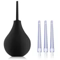 224 ml Einlaufbirnen-Kit Analdusche und Vaginaldusche mit 4 Düsen（Schwarz）