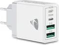 Aioneus USB C Ladegerät, 4 Ports Mehrfach Ladegerät mit USB-C und USB-A, 40W