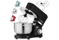 Arebos Küchenmaschine mit 2x Edelstahl-Rührschüsseln 4,5 & 5,5L, 1500 W, 5,50 l Schüssel, Küchenmixer mit Rührhaken, Knethaken, Schlagbesen und Spritzschutz