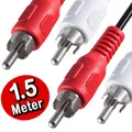 Stereo CINCHKABEL - Audiokabel - 2 x 2 Cinchstecker, Cinch Chinch RCA, 1.5 Meter