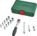 Bosch Ratschen 1/4-Steckschlüsselsatz 14-teilig hochwertiger vielseitiger
