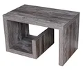 levandeo Couchtisch Gustav Altholz Shabby Chic Vintage 59x36x36cm Holz Schwarz Beistelltisch Keine Montage Fest Verleimt Wohnzimmertisch