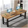 DUBI Möbel Schreibtisch THOR, Stabiler Schreibtisch für Home Office & Gaming - Industrial, 120/160cm braun 160 cm x 77 cm x 60 cm