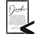 WANDStyle Bild mit Rahmen Danke Papa, von uns, Geschenk: Poster für Papa