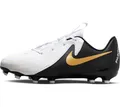 Nike Unisex Kinder Jr Phantom Gx Ii Academy Fg/Mg Fußballschuh, White Black MTLC Gold Coin, 38.5 EU