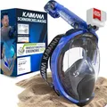 Die Preisgekrönte KAIMANA® Schnorchelmaske für Erwachsene & Kinder - absolut CO2 sicher - inkl. Tragetasche - Tauchermaske Erwachsene - Vollgesichtsmaske Tauchmaske