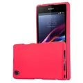 Cadorabo Schutzhülle für Sony Xperia Z1 COMPACT Hülle in Rot Handyhülle TPU Etui Cover Case