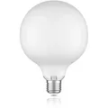 ledscom.de E27 LED Leuchtmittel, G125, warmweiß (2700 K), 6,2 W, 845lm, Milchglas extra matt
