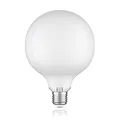 ledscom.de E27 LED Leuchtmittel, G125, warmweiß (2700 K), 6,2 W, 845lm, Milchglas extra matt