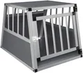 EUGAD Tiertransportbox, Hundetransportbox Alu Hundebox 69x54x50 cm