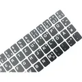 DEUTSCHE Tastaturaufkleber- schwarz MATT 48 Tasten 1,1 cm x 1,3 cm Tastatur aufkleber Selbstkleben kompatibel für HP ProBook - Schwarz