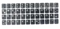 Kompatibel mit HP ProBook DEUTSCHE Tastaturaufkleber- schwarz MATT 48 Tasten 1,1 cm x 1,3 cm Tastatur Aufkleber Selbstkleben