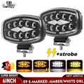2X 6 Zoll LED Arbeitsscheinwerfer 48W 12V 24V Auto Strahler Traktor Scheinwerfer