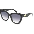 Le Specs VAMOS Damen-Sonnenbrille Vollrand Cat Eye Kunststoff-Gestell, schwarz