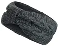 Damen Stirnband gestricktes Haarband mit Schleife und Zopfmuster, Mädchen Ohrenwärmer gefüttert mit weichem Fleece Innenfutter, SB1019