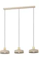 EGLO Hängeleuchte VALDIOLA Pendellampe, Stahl, IP20, E27, Esszimmerlampe, Esstischlampe, ohne Leuchtmittel, Esszimmerlampe aus Metall in Sandfarben und Messing-Gebürstet, E27