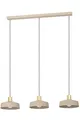 EGLO Hängeleuchte "VALDIOLA Pendellampe, Stahl, IP20, E27, Esszimmerlampe, Esstischlampe", beige (sandfarben, messing, gebürstet), 3, H: 110cm, 1 Stk., Leuchten, Esszimmerlampe aus Metall in Sandfarben und Messing-Gebürstet, E27, Hängeleuchte