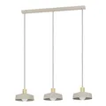 Pendelleuchte Esstisch 3-flammig Esszimmerlampe aus Metall in sand und gold