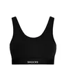 Snocks Soft Bra - Damen BH ohne Bügel, Perfekte Passform und hoher Komfort Dank Bio-Baumwolle, Bügel- und Nahtlos - Vielseitig und Bequem für Sport und Alltag - Schwarz - XS