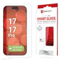 Displex Smart Glass (9H) Kompatibel mit iPhone 17/17 Pro, Montagesticker, unzerbrechlich (Smart Glass)