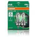OSRAM ULTRA LIFE H4 55W 12V GLÜH-LAMPE +300% LEBENSDAUER 2-ER-SET