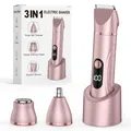 3-in-1 Damenrasierer Wasserdicht Roségold Elektrisch Körper Intim