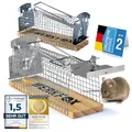 Werkfox® Mausefalle Tierfreundliche Lebendfalle; Lebend-Mäusefalle für Drinnen & Draußen; Humane Wühl-Maus Fang-Methode Wiederverwendbar & Sicher (2 Stück)