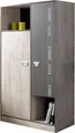 Kleiderschrank PARISOT "Fabric", grau (eschefarben, grau), B:101cm H:182cm T:51cm, Schränke, Kleiderschrank