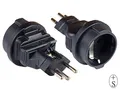 Good Connections Stromadapter Schweiz Netz-Stecker (SEV1011, gerade) an Schutzkontakt-Buchse Typ F, SEV - Reiseadapter/Steckdosenadapter/Netzadapter - SCHWARZ, PA-6002S