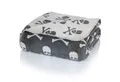 Wolldecke J2HS Kuscheldecke Baumwolle Totenköpfe Grau 150x200cm Sofadecke Skull, Glart
