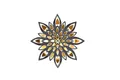 Wanddekoration SEEROSENBLÜTE  869, schwarz/gold, Ø 59 cm