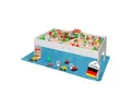 Coemo Spieltisch mit 90-tlg. Holzeisenbahn Farbe Weiß